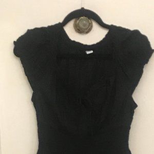 NWOT Black Maxi Peasant Dress